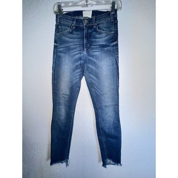 Mcguire Denim Anthropologie Raw Hem Size 24 Distressed Skinny Crop Y1 - Picture 2 of 8